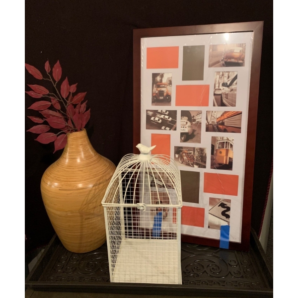 Home Miscellaneous - Tray, Vase (21T), Framed Photos (3 Ft Tall), Bird Cage