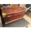 Image 4 : Large Wooden Trunk with Brass Fixtures, 29 inches wide, 15.5 inches High, 15 inched Depth.