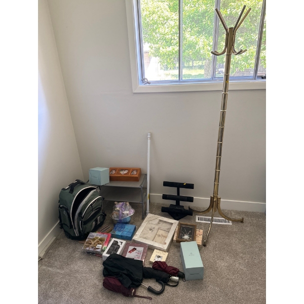 Reebok Backpack/Roller, Candles, Party Lites, Brass Coat Rack, More 