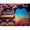 Image 1 : boys special blend size small ski jacket and Adidas colourful golf shirt