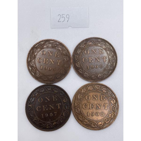 1905-1908 Canadian Large One Cents