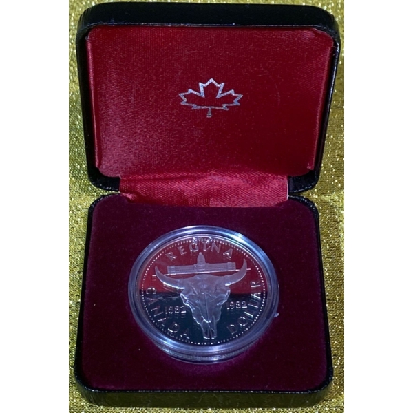 1982 Centennial of Regina 50% Silver Coin, 23.33 grams