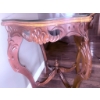 Image 6 : Antique Carved Wood Side Table With Glass Top and Cabriole Legs
