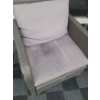 Image 2 : Two Outdoor Patio Chairs  27.5 W, 26 D, 29.5 T w/ Cushions and Side Table 18 W,18 D, 17.5 T