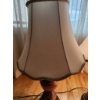 Image 3 : Vintage Table Lamps with Wooden Bases and Fabric Shades, 27 Inches Tall