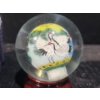 Image 4 : Wang Xisan Ji School Reverse Painting of Storks Crystal Globe