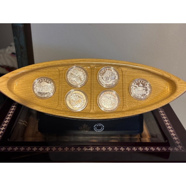 2015 $10 Canoe Across Canada - Pure Silver 6-Coin Set