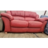 Image 7 : Red Leather Loveseat- Great Condition! 67"W x 40"D x 35"H