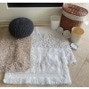 Image 1 : Bathroom Essentials w/Laundry Hamper & Crochet Poof Ottoman 17" tall
