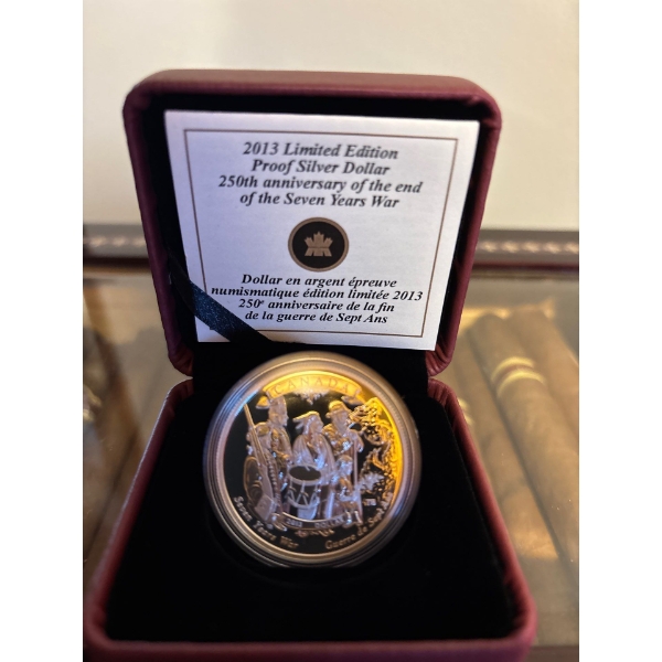 2013 $1 End of the Seven Years War, 250th Anniversary - Special Edition Pure Silver Dollar