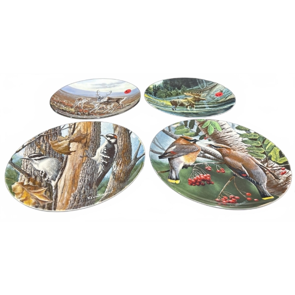 4 Canadian Wildlife Collector Plates with COAs
