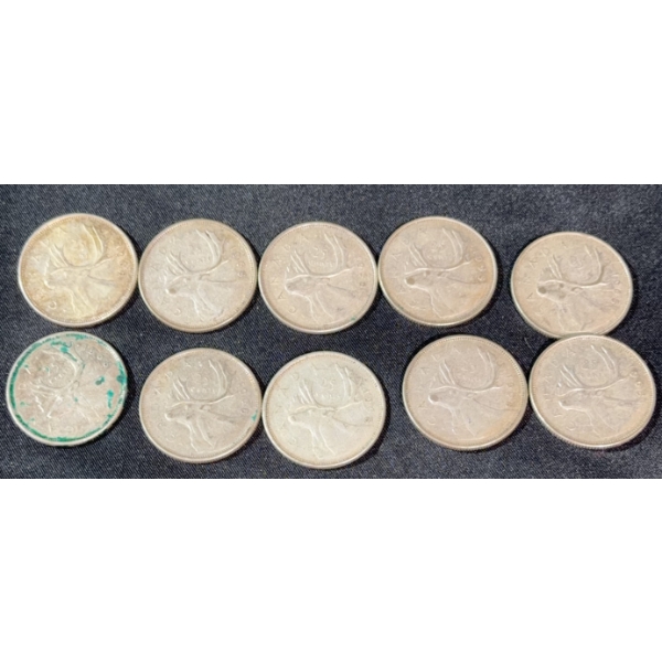 1968 Canadian Quarters Set, Non-Magnetic