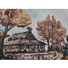 Image 3 : House by the Lake in Autumn Original Watercolour by Gourley 20 w 16 h