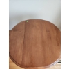 Image 4 : Expandable Round Wooden Side Table With Turned Legs