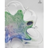 Image 4 :  Murano Glass Pieces, Handcrafted Handkerchief-Style Dish And A Matching Vase. Vase 5''INCHES H 