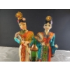 Image 7 : 2 Geisha Dolls, Queen Anne Teacup and Saucer, and A Vintage Reuge Musical Lantern Decanter