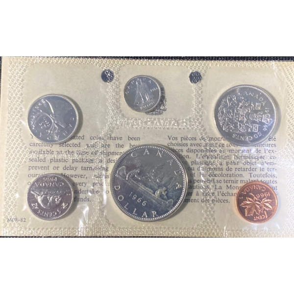 1966 Canadian Uncirculated Silver Coin Set