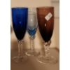 Image 3 : Cobalt Blue Venetian Glass Decanter 15 T- Also Includes 3 Colored Glass Flutes