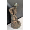 Image 2 : Bronze Painted Cowboy Statue 22"Tall - Made Of Plaster 