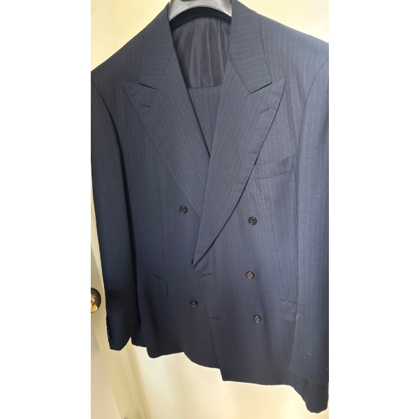 Men's Size 42 Tall Suit in Pinstripe, Made in Italy