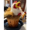 Image 2 :  Vintage Roaster pumpkin bucket Roster Hat and Decorative chicken .
