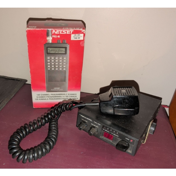 New Vintage Netset 100 Channel Programmable Scanner w/ Realistic CB Radio 