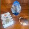 Image 1 : Vintage Blown Glass Paperweight,  Trinket Box & Silver Like Heart Box  5" tall paperweight