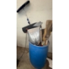 Image 1 : Bucket Full of Assorted Shovels & Brooms