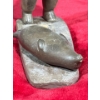Image 3 : Kimayeaina Seal Hunt Inuit Soapstone Carving 8H