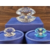 Image 2 : Three Faceted Crystal Clamshell Figurines With Faux Pearls