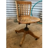 Image 1 : Classic Wooden Chair, Adjustable Back, Wheels and Solid Oak