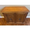 Image 1 : Wooden Side Table, on Wheels; 32In Wide, 26In Deep, 28In Tall 