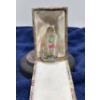 Hand Painted Celebrating Children Glass Snuff Bottle with Spoon 2.5H