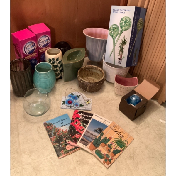Horticulture Essentials - Planters Aqua Globes Garden Books Vases & More