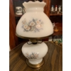 Image 2 : Vintage Table Lamp with Floral Motif and Vintage Side Table