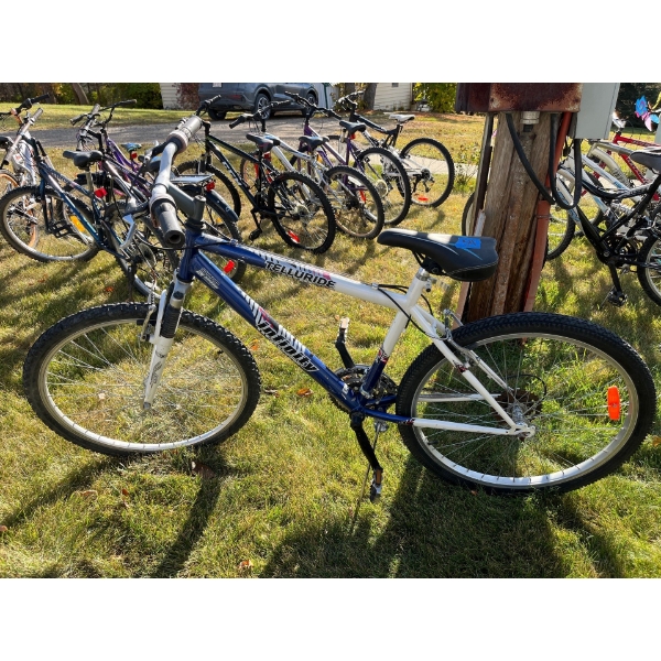 infinity aluminum Telluride with front suspension front quick release and seat quick release Shimano