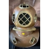Image 1 : Life Sized Victorian Diving Helmet - Copper & Brushed Brass