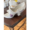 Image 7 : Side Table with Lamp and Fine Bone China Collectible Shoes