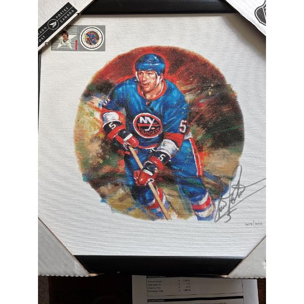 Framed Print Of New YouK Islanders Signed print 