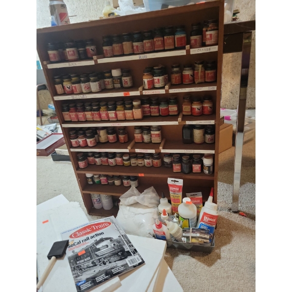 Assorted Paints With Shelf Craft Collection