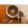 Image 1 : Mid Century Modern Decor & More- Plate, Mini Globe, Salt Rock Lamp & Wood Box