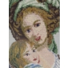 Image 3 : Needlecraft of Woman and Child, Framed Under Glass 20 x 25.5