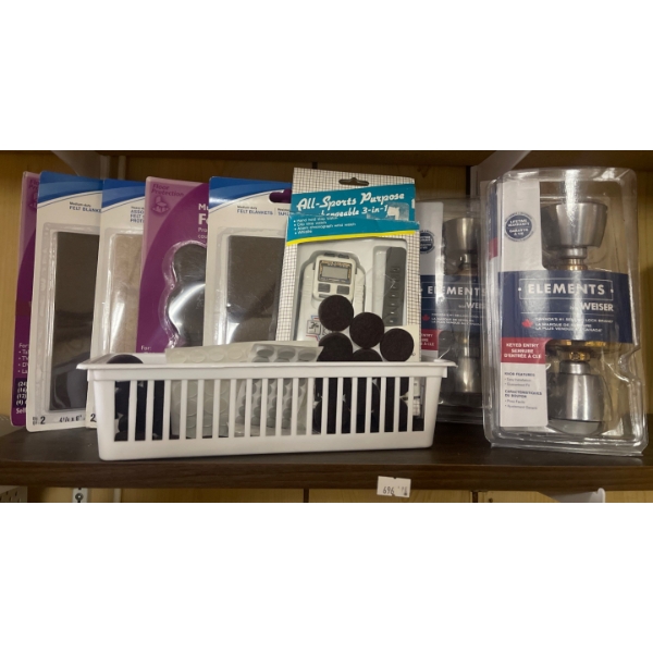 New Weiser Elements Security Door Knobs w/ Assorted Felt Protectors