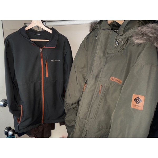 Two 2xl Colombia Jackets  One Winter Jacket One Spring/Fall Coat