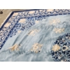 Image 2 : 12ft x 9ft Large Area Rug in Baby Blues, Navy and Cream. Some Minor Defects
