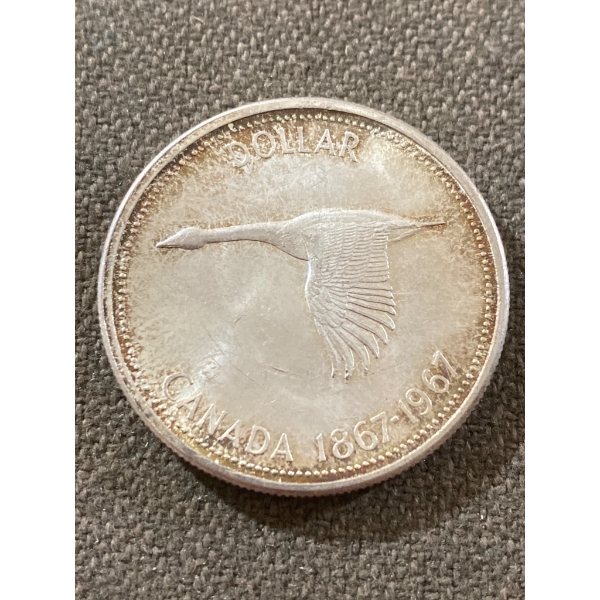 Canada Centennial Silver Dollar Coin, 1867-1967