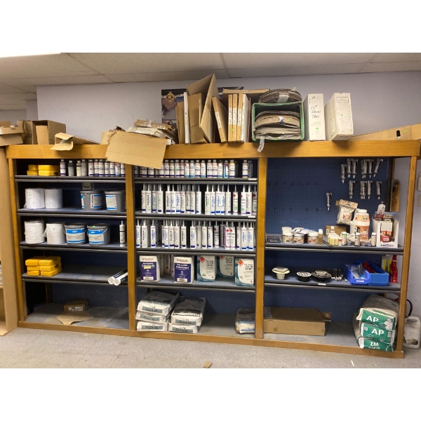 Wood and Metal Storage Shelf, 12ft x 6ft x 20in