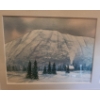 Image 4 : Group of 3 Winter Scene Paintings- Artist Willie Wong, 21 X 18 Framed Under Glass 