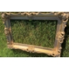 Image 2 : Antique Frames - Restored Gold Ornate Frame 25 1/4 w, 17 1/4 h & Picture Frame 18 h & 21 w, 13 h