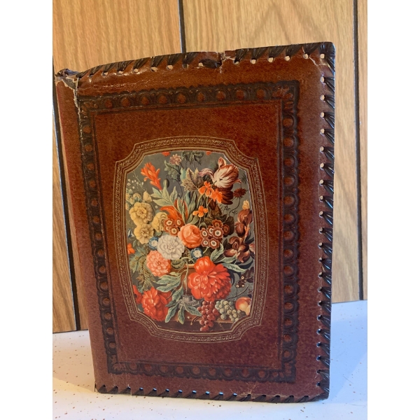 Beautiful Leather Display Book Full of Vintage Stamps